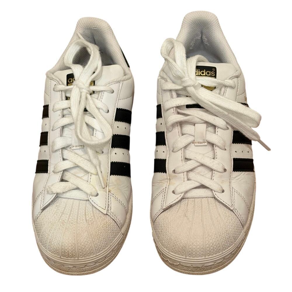 Adidas White Black Superstar Shoes Sneakers Casual Retro Women’s Sz 6.5